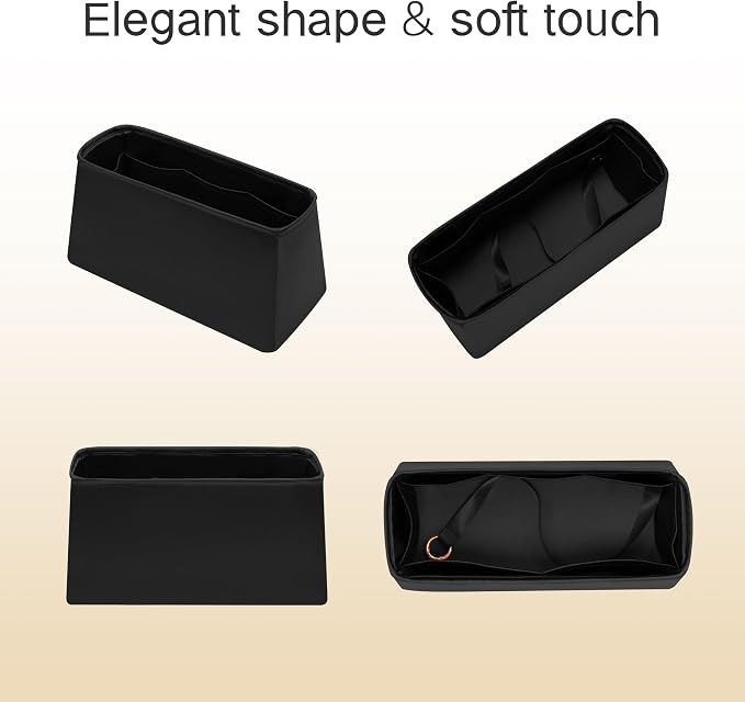 Fits for Brikin Bag Insert Organizer For Hermes(30 R,Black) | Premium Silk Material,Smooth Touch,Lightweight,zipper,protect from scratches & stains,multiple pockets,keychain,waterproof - Image 9
