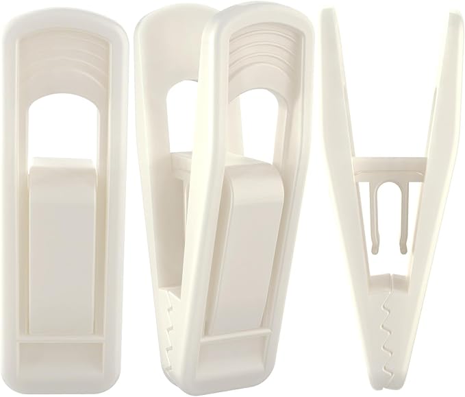 TOFIIGREM Hanger Clips for Velvet Hangers (Beige, 40 PCS), Non-Slip Plastic Clips Pant Skirt Hanger Clips for Flocking Hangers by TOFIIGREM