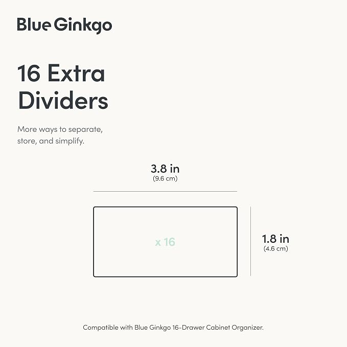 Blue Ginkgo 16-Drawer Cabinet Dividers, 16-Pack - Image 2