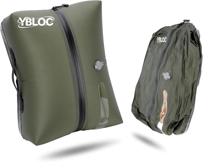 YBLOC Vacuum Bags for Travel - 1-Pack 19L Reusable Compression Bag, Space Saver, (Up to 60% for Bulky Items),IP67 Waterproof TPU for Carry-On Suitcase & Backpack, Seasonal Storage(Without pump) by YBLOC