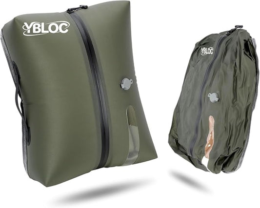 YBLOC Vacuum Bags for Travel - 1-Pack 19L Reusable Compression Bag, Space Saver, (Up to 60% for Bulky Items),IP67 Waterproof TPU for Carry-On Suitcase & Backpack, Seasonal Storage(Without pump) by YBLOC