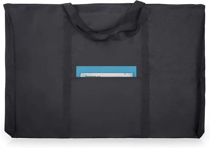 JJRING Dacron Art Portfolio Tote Bag 25'' x 37'' For 24'' x 36'' Black | Light Weight Carrying Storage Case Suitable Poster, Sketching, And Drawing by JJRING