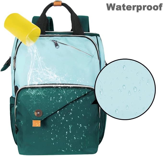 Hap Tim Baby Diaper Bag for Boys Girls, Large Backpack Diaper Bags with Double Compartments, Baby Registry Search Shower Gifts Stuff Newborn Must Haves, Green（7340-GR） - Image 6