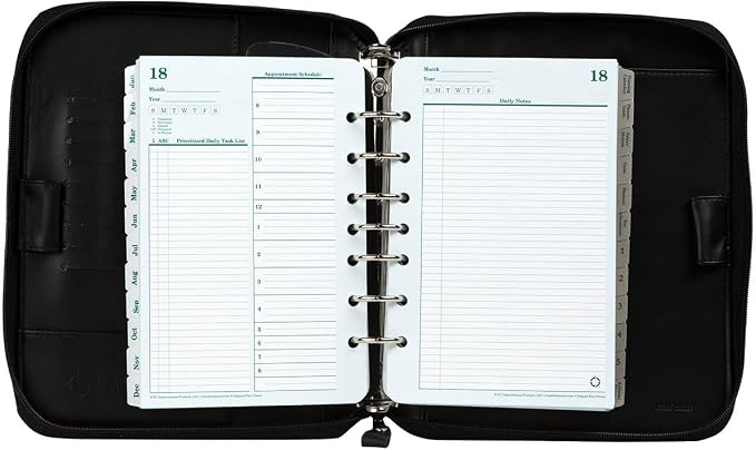 FranklinCovey - Planning System Ring-Bound Binder - Includes Undated Planner | Vinyl - Zipper Binder (Classic, Black) - Image 3