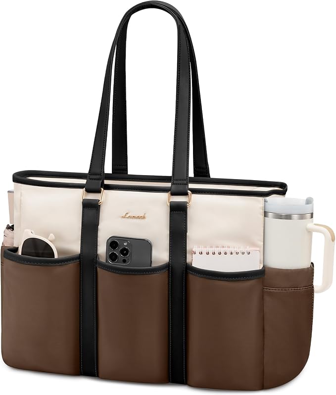 LOVEVOOK Women's Work Tote for Laptop, 17 Inch Teacher/Nurse Utility Bag - Travel/College/Daily, Professional Large Purse Handbag With Multi Pockets by LOVEVOOK
