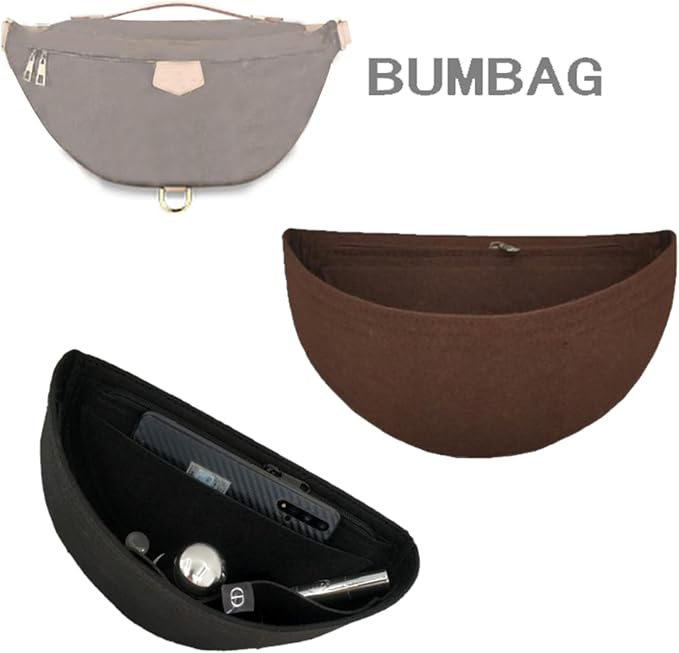 Purse Organizer Insert for Waistpack Inner Sleeve BUMBAG Lining Bag Storage Bag2047Dark brown - Image 3