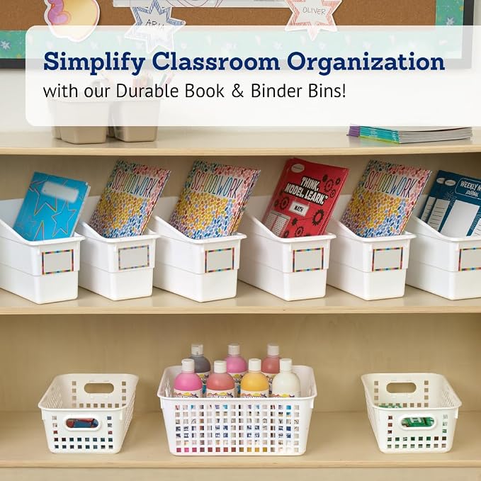 Really Good Stuff Durable Book & Binder Holders - 6 Pack - White - Image 2