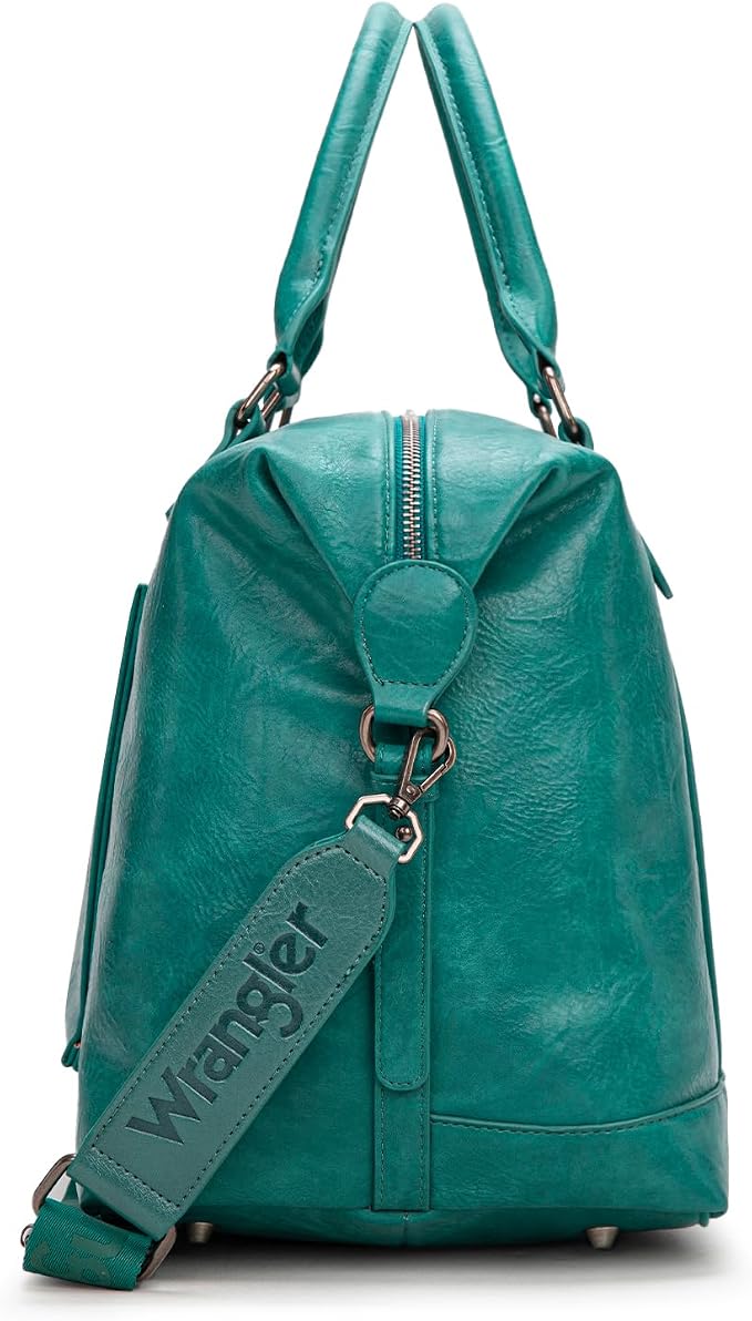 Wrangler Duffel Bag Large Travel Weekender Bag for Women Waterproof Carry on Overnight Bag for Gym,Trips,Weekends,Turquoise - Image 4