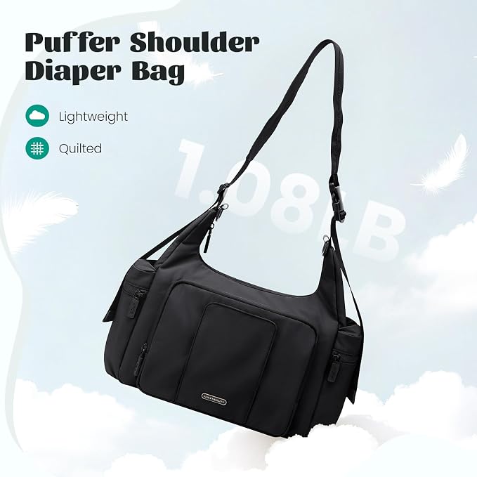 14L Puffer Diaper Bag Tote, Large Capacity Travel Diaper bags, Crossbody Hospital Bag for mom - Image 6