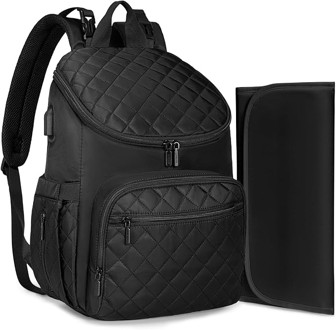 LOVEVOOK Diaper Bag Backpack Large Capacity Baby Bag with Portable Changing Pad, Multifunction Baby Travel Backpack by LOVEVOOK