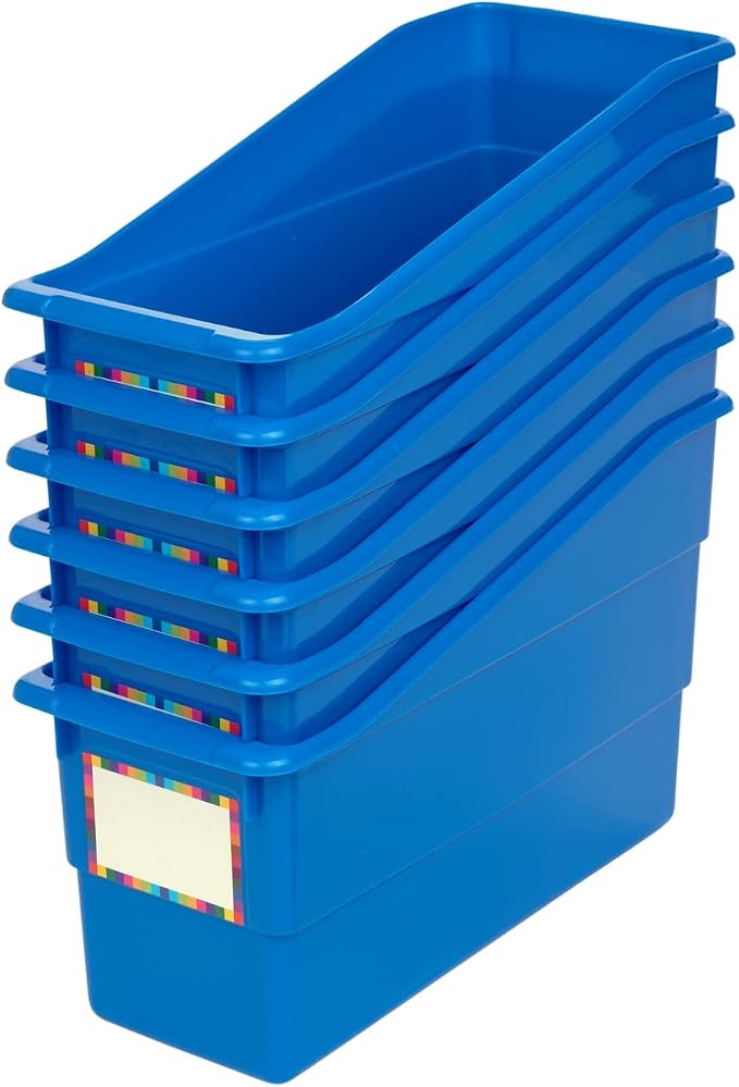 Really Good Stuff Durable Book & Binder Holders - 6 Pack – Blue by ReallyGoodStuff