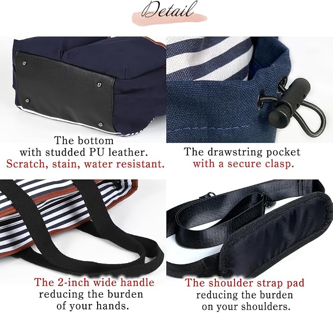 Riverland Diaper Bag Stylish Tote Cross Body Travel Tote | Newly Redesigned, Unisex for Mom Dad Men Women, Large Capacity, Baby Bag - Image 6