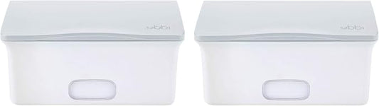 Ubbi Set of 2 Baby Wipes Dispensers with Weighted Plates and Secure Seals, Nursery and Baby Registry Essential to Keep Wipes Fresh and Changing Table Organized, Gray | Rubber Seal Keeps Wipes Fresh, Non-Skid Feet, Holds Standard Pack of Wipes, Baby Cha... by Unknown