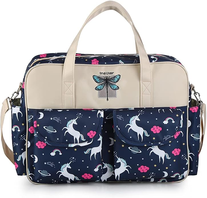 Kamay's Mummy Shoulder Bag Diaper Bag Chic Nappy Changing Bag Tote/Messenger Style Large with Changing Mat, Adjustable Straps - Image 5