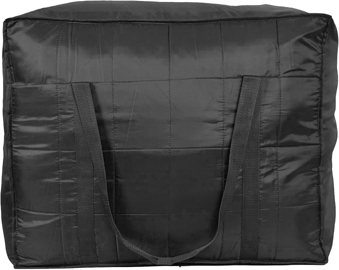 ANKIT INTERNATIONAL Jumbo Storage Bag for Clothes & Bedding – Lightweight Moisture Proof Parachute Fabric Organizer with Zipper & Handles, Large Capacity Storage for Blankets, Comforters (Black) - Image 3