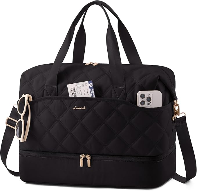 LOVEVOOK Travel Carry On Bag for Women, Lightweight Weekender Bags with Shoe Compartment, Wet Pocket, Hospital Overnight Bags for Women Labor Delivery, Personal Item Duffle Bag for Gym, Sport by LOVEVOOK