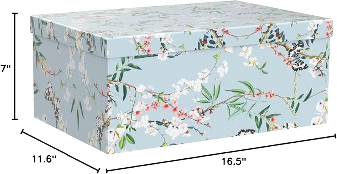 Soul & Lane - Butterfly Photo Storage Boxes with Lids, Set of 3 | Nesting Paperboard Containers with Lids for Pictures and Photos, Floral Nature Decor Cartons, Large Keepsake Gift Boxes - Image 9