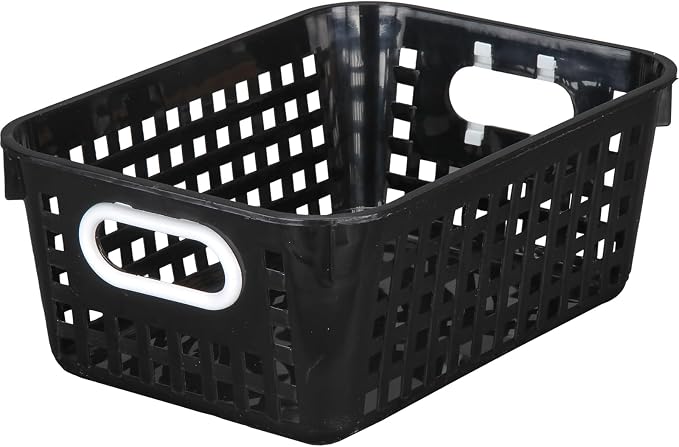 Really Good Stuff Medium Plastic Book Baskets, 11" by 7.5" by 4.5", 6-Pack | Neon Group Colors, Versatile Storage Solution for Classroom, Home, & Office - Image 6