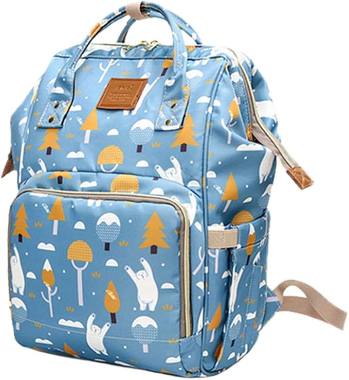 Large Capacity Baby Diaper Bag Backpack Waterproof Travel Nappy Diaper Bags Cute for Girls Boys (Polar bear) - Image 2