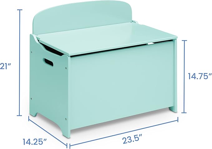Delta Children MySize Deluxe Toy Box, Mint - Image 5