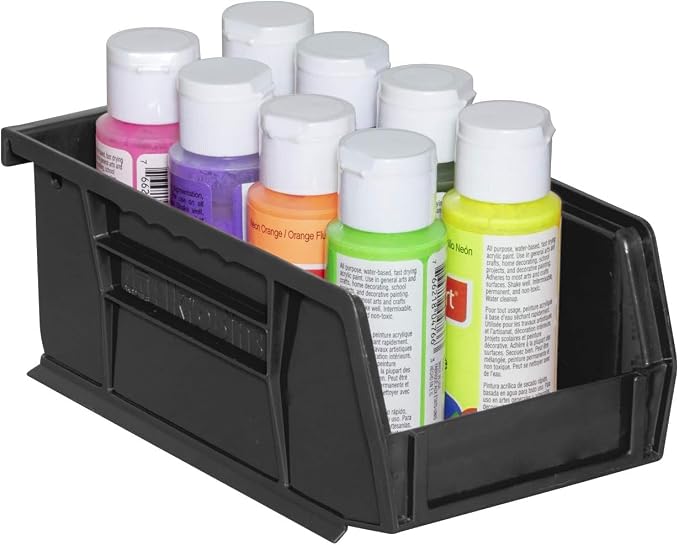 Akro-Mils 30220 AkroBins Plastic Storage Bins, 7"x4"x3", Black, 24-Pack | Space-Saving Stackable Bins for Garage, Pantry, Craft Organization - Image 10