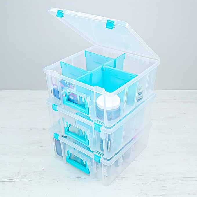 ArtBin Super Satchel Double Deep Compartment Box - Art Storage with 8 Removable Compartments, Smart Closure for Craft Supplies - Image 8