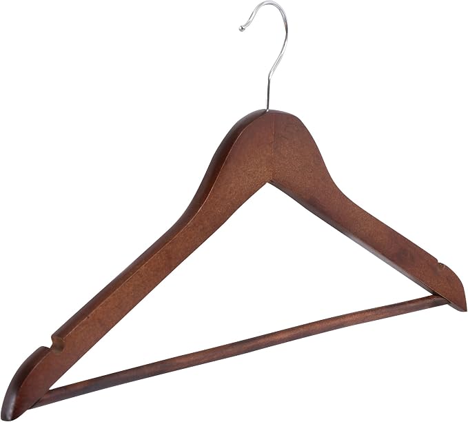 JupiterForce Wooden Clothes Hangers 50 Pack, Non-Slip Wood Coat Hanger with 360° Swivel Hook, Heavy Duty Hangers for Coats, Shirts,Suits, Jackets, Dress, Pant(Brown) - Image 9