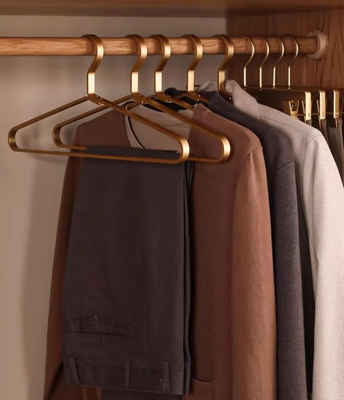 Premium Matte Gold Aluminum Coat Hangers 90 Piece Set, 16.5” Extra Smooth & Durable Metal Shirt Dress Hanger,Aluminum Alloy Hanger,Clothing Support,Clothing Hang - Image 5