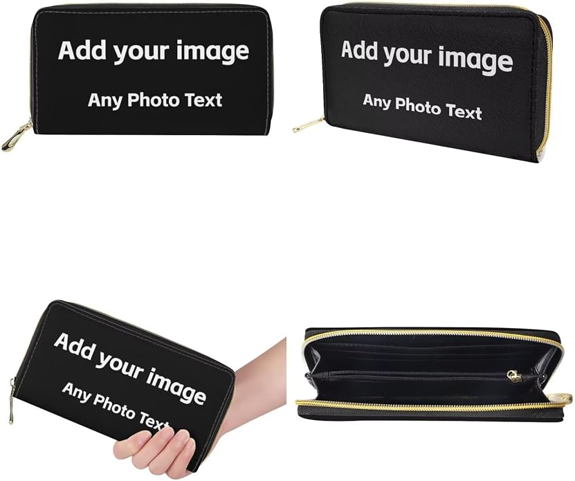 GIFTPUZZ Women Top Handle Bags Handbags with Zipper Leather Wallet Cash Card Phone Holder and Makeup Bag Set 3pcs - Image 4