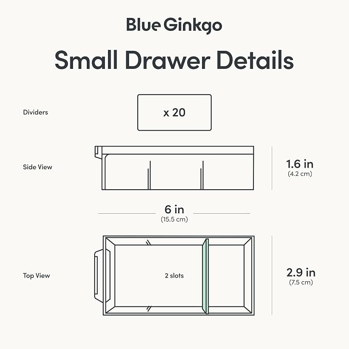 Blue Ginkgo 20-Drawer Storage Cabinet Organizer, Yellow, Made in Korea | Stackable. Adjustable. Easy Visibility. - Image 4