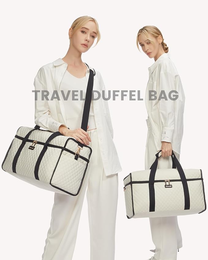 LOVEVOOK Travel Duffle Bag - Weekender & Overnight Bag with Toiletry & Wet Pocket, Carry-On Size, 3pc Set - Image 7