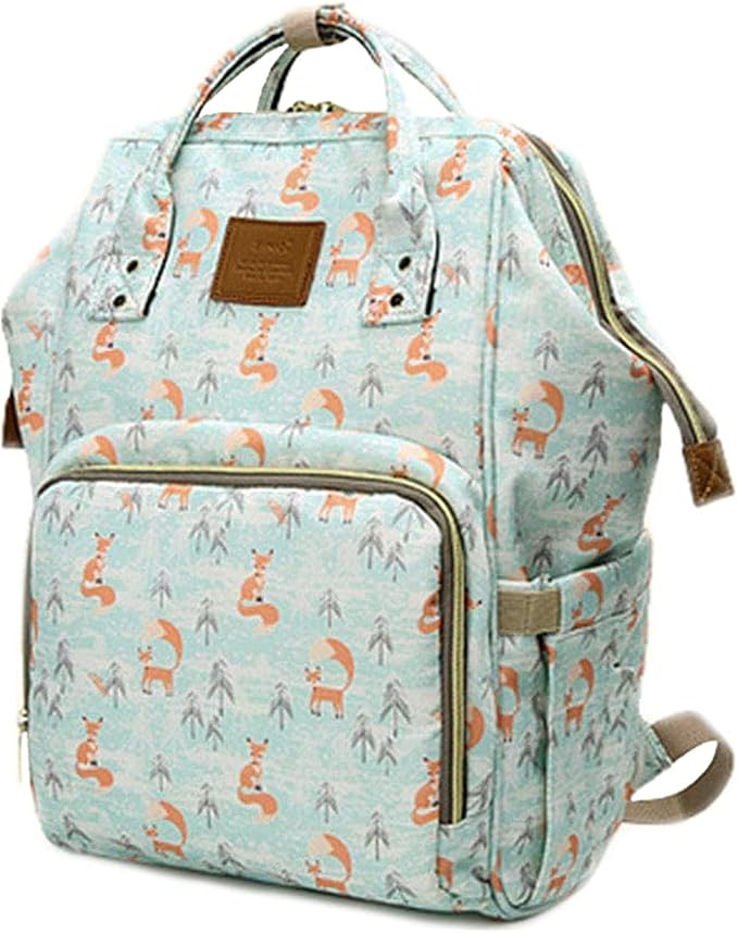 Large Capacity Baby Diaper Bag Backpack Waterproof Travel Nappy Diaper Bags Cute for Girls Boys (Fox) - Image 2