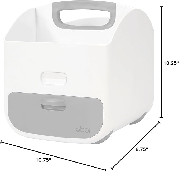 Ubbi Portable Diaper Caddy & Changing Mat, Gray | Baby & Toddler Nursery Changing Station, Diaper Storage, Caddy Organizer, Stores Baby Diapers, Wipes & Changing Essentials - Image 13