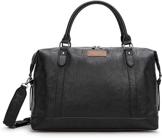 Wrangler Duffel Bag Large Travel Weekender Bag for Women Waterproof Carry on Overnight Bag for Gym,Trips,Weekends,Black - Image 7