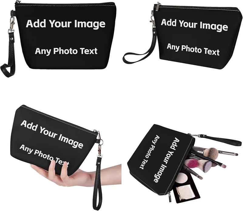 GIFTPUZZ Women Top Handle Bags Handbags with Zipper Leather Wallet Cash Card Phone Holder and Makeup Bag Set 3pcs - Image 3