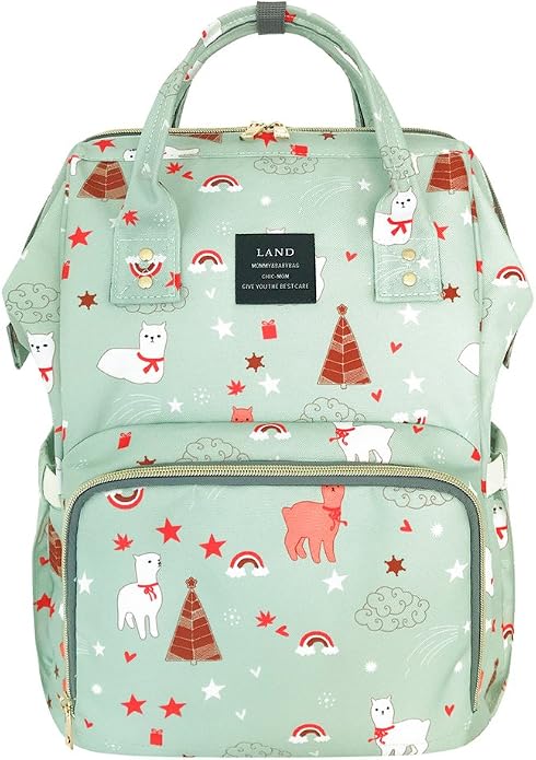 Land diaper bag multi-function waterproof travel backpack nappy bags insulated compartment pockets wipes pocket - Image 2