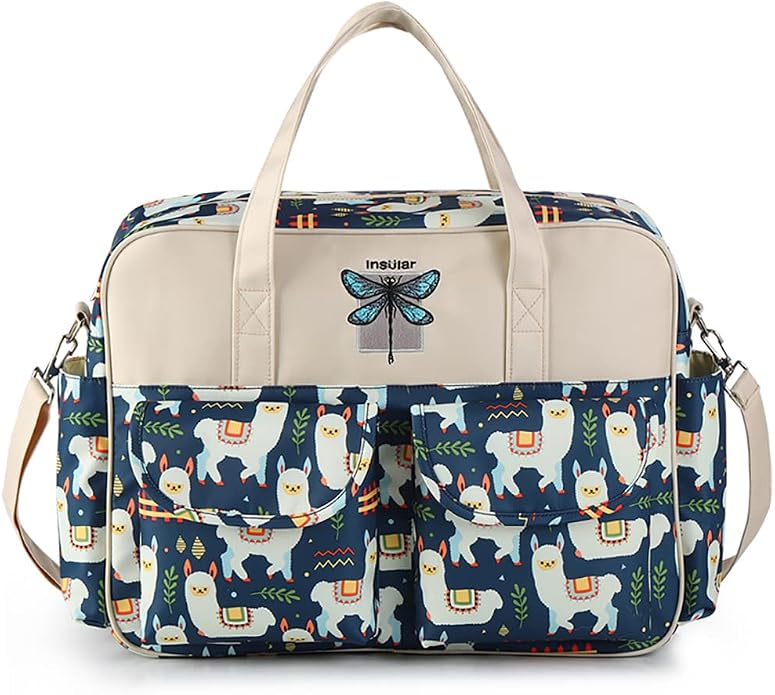 Kamay's Mummy Shoulder Bag Diaper Bag Chic Nappy Changing Bag Tote/Messenger Style Large with Changing Mat, Adjustable Straps - Image 5