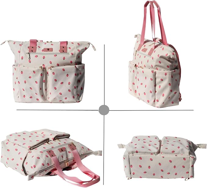 Diaper Tote Bag Totepack Backpack 2 in 1 for Women Multifunctional Large Capacity with Insulated Pockets Travel | Multifunctional - Image 6