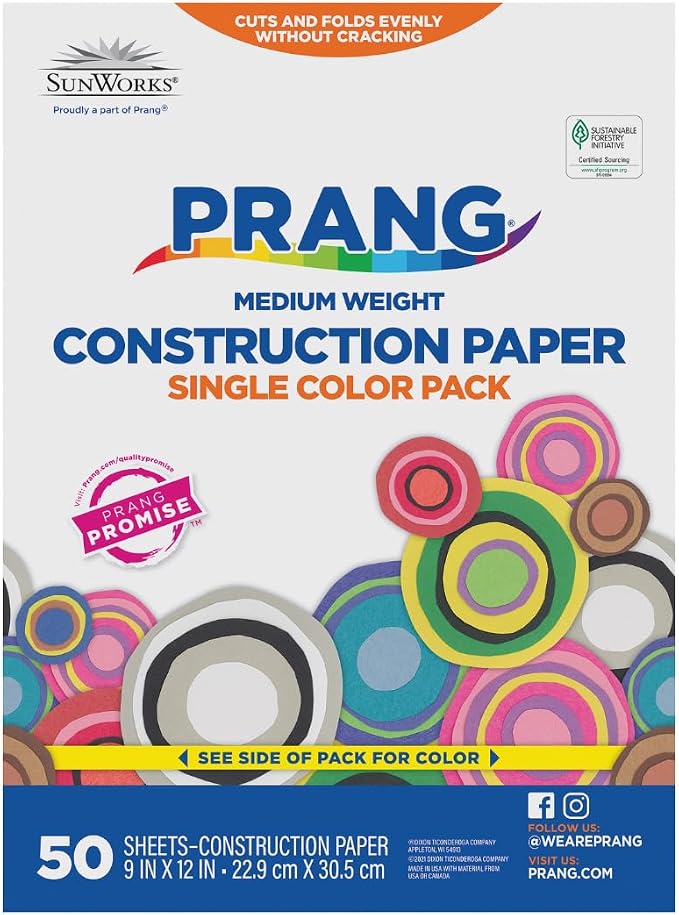 Prang Construction Paper, 9" x 12", Bright Blue, 50/Pack, 50 Packs | Formerly SunWorks, Class Pack, 2500 Sheets Total, P7503 - Image 4