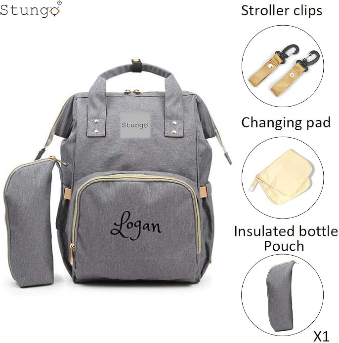 PERSONALIZED Large Diaper Knapsack/Tote Backpack/Messenger Shoulder Bag - Image 2