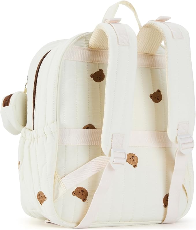 Large Diaper Bag Backpack with Changing Pad, Insulated Bottle Pockets, Travel & Hospital Bag for Mom & Dad (Large - Beige Bears) - Image 8