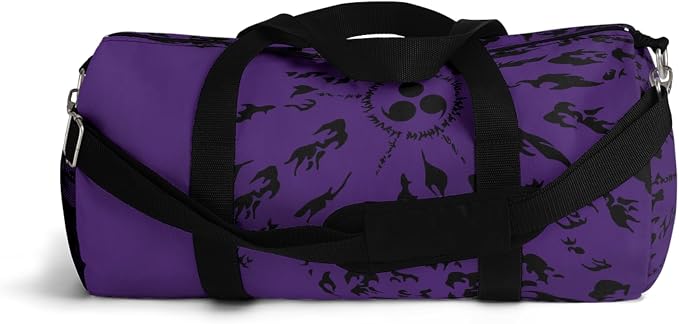 Anime Gym Bag for Women Men - Large Capacity Waterproof Workout Fitness Travel Sports Bags Fashion Street Camping Expandable Carry On Duffle Bag For Couple (Purple Cursed Mark) PTY - Image 5