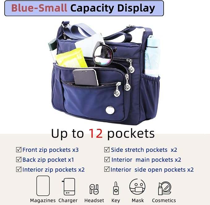 MINTEGRA Women Shoulder Handbag Roomy Multiple Pockets Bag Ladies Crossbody Purse Fashion Tote Top Handle Satchel - Image 5