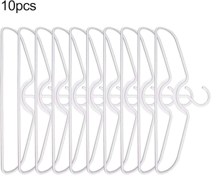 Short Neck Hanger Clothes Plastic Hangers Space Saving Anti-Slip Heavy-Duty Slim Closet Thin Hangers, Coat Hanger for College Dorms, Homes & More, Enhances Closet Space(10Pack) - Image 3