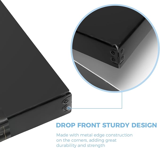 Lineco Museum Archival Storage Box, Drop Front, 11.75x17.75x1.5 in, Black (Pack of 2) - Image 5