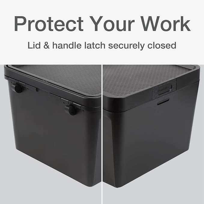 Pendaflex Portable File Box, Letter Size, 14.25" x 9.25" x 11", Black - Image 7
