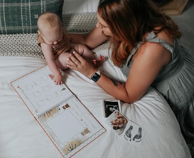 Lucy Darling Baby Memory Book – Teddy Bears' Picnic | Luxury Baby First Year Book & Photo Album | Gender Neutral Keepsake Journal for Milestones, Memories & Photos | Thoughtful Pregnancy Gift - Image 6