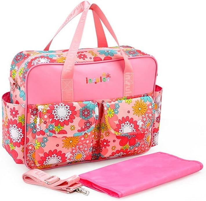 Kamay's Mummy Shoulder Bag Diaper Bag Chic Nappy Changing Bag Tote/Messenger Style Large with Changing Mat, Adjustable Straps by Kamay%27s