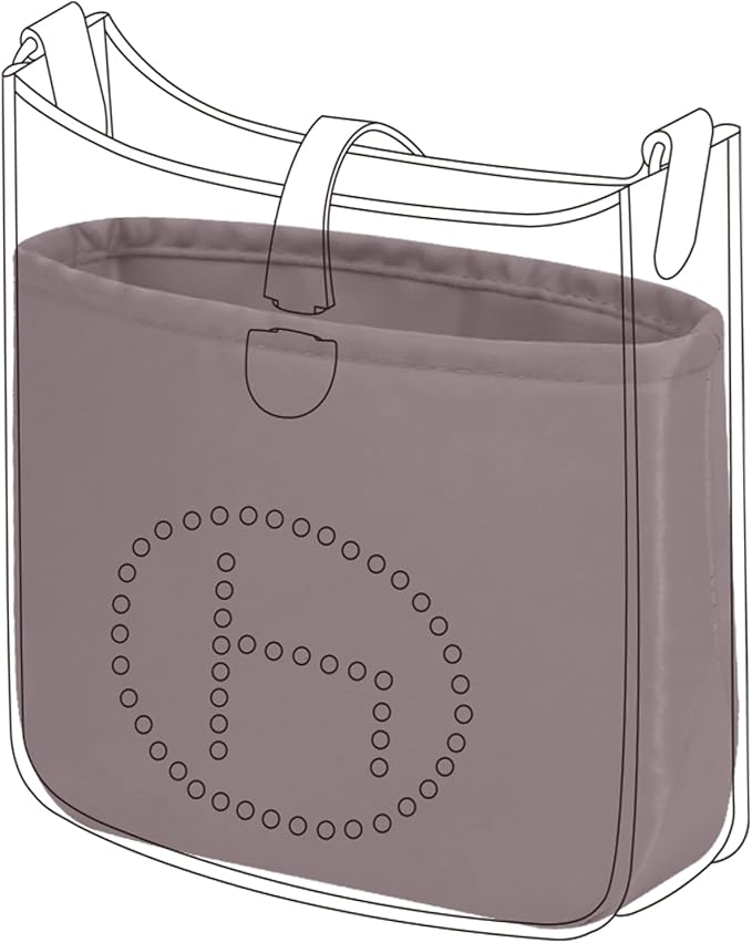 DGAZ Silk Purse Organizer Insert for Evelyne Bag(Konjac Purple,TGM) | Soft and Lightweight,Perfect Fit,Multi-pocket Storage,Bag Protector,Luxury Bag Care,Handmade,for Smooth Bag Organizer by DGAZ