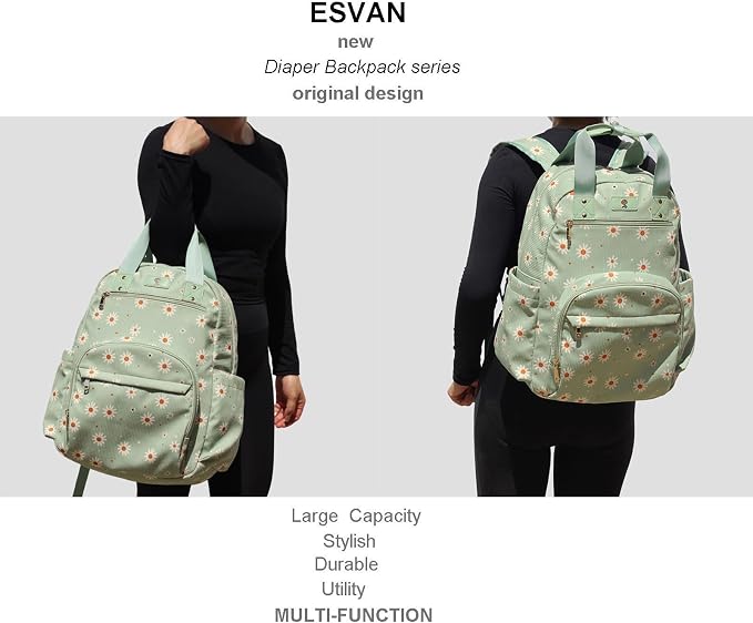 Diaper Bag Backpack Corduroy Multifunction Baby Fashion Travel Pack office Laptop Bag - Image 6